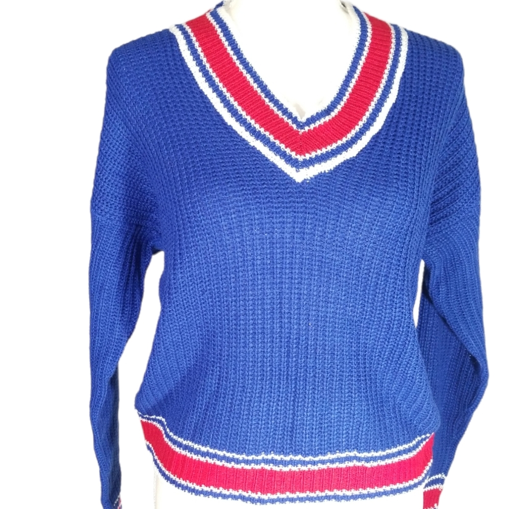 Love by Chesley Knitted Royal Blue Sweater.  M